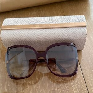 Jimmy Choo Women's Purple Gradient Oversized Sunglasses